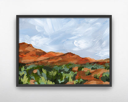 "Red Mountain" Art Print
