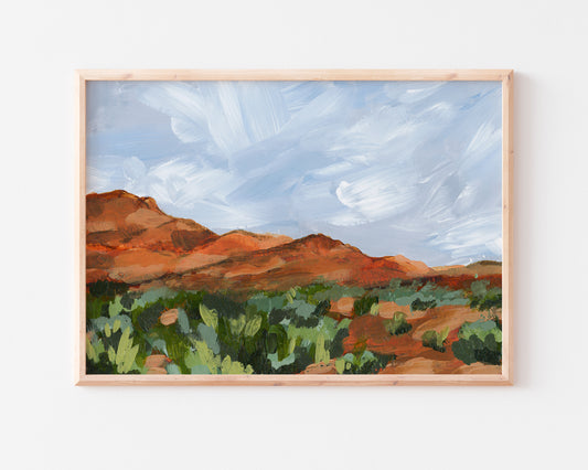 "Red Mountain" Art Print